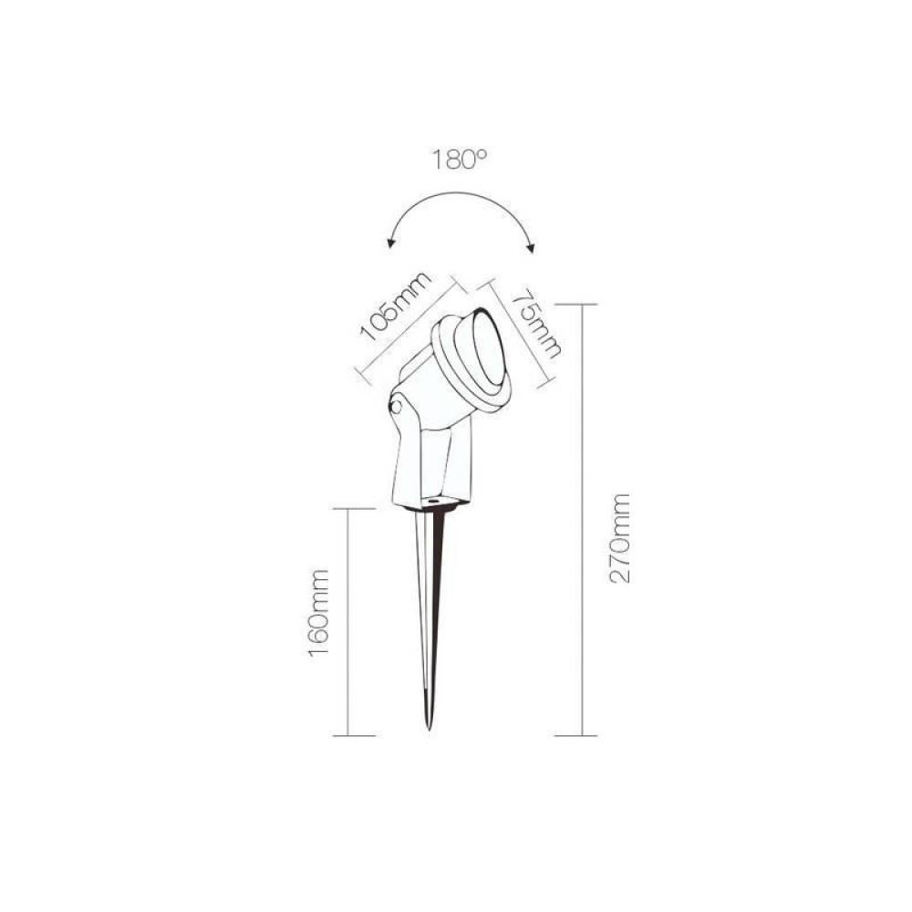 Beneito Faure FADE 5W LED Outdoor Projector - 3000K Warm White (Matt Black)
