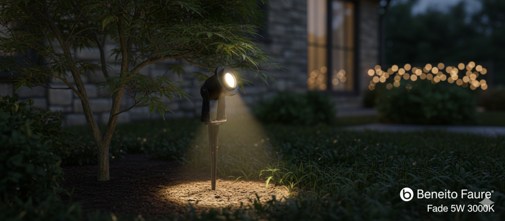 Beneito Faure FADE 5W LED Outdoor Projector - 3000K Warm White (Matt Black)