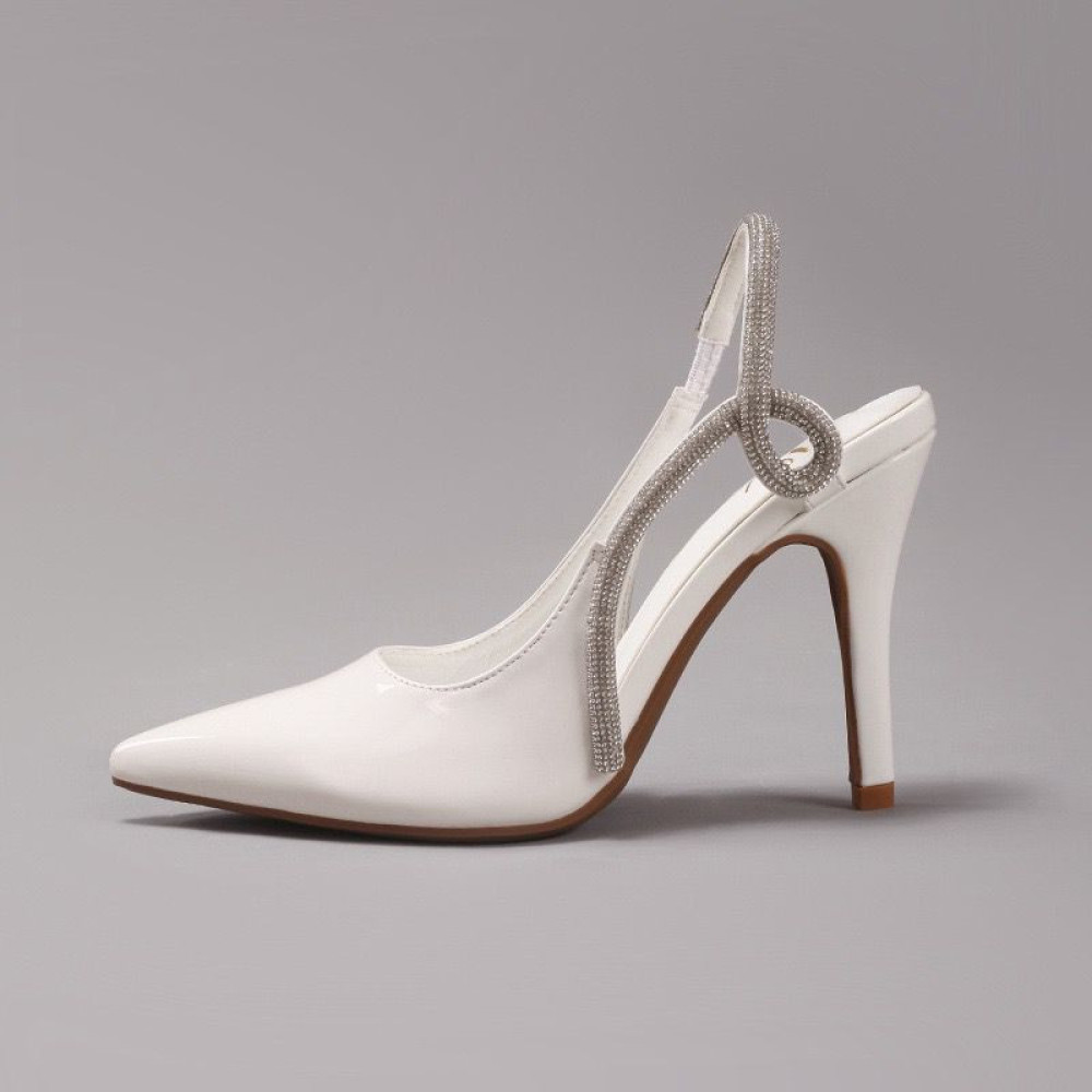 Aurora Crystal-Embellished Patent Slingback Pumps